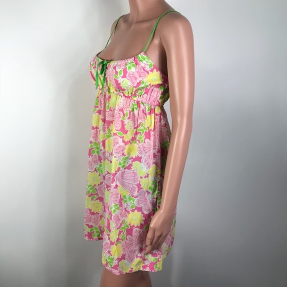 Lilly Pulitzer Floral Spaghetti Mini Dress Sz XS - Picture 7 of 8